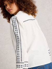 White Stuff 444367 Naomi Embroidered Shirt