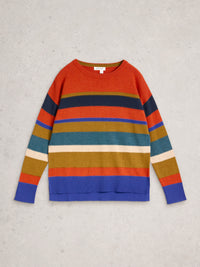 White Stuff 444646 Olive Stitch Stripe Jumper