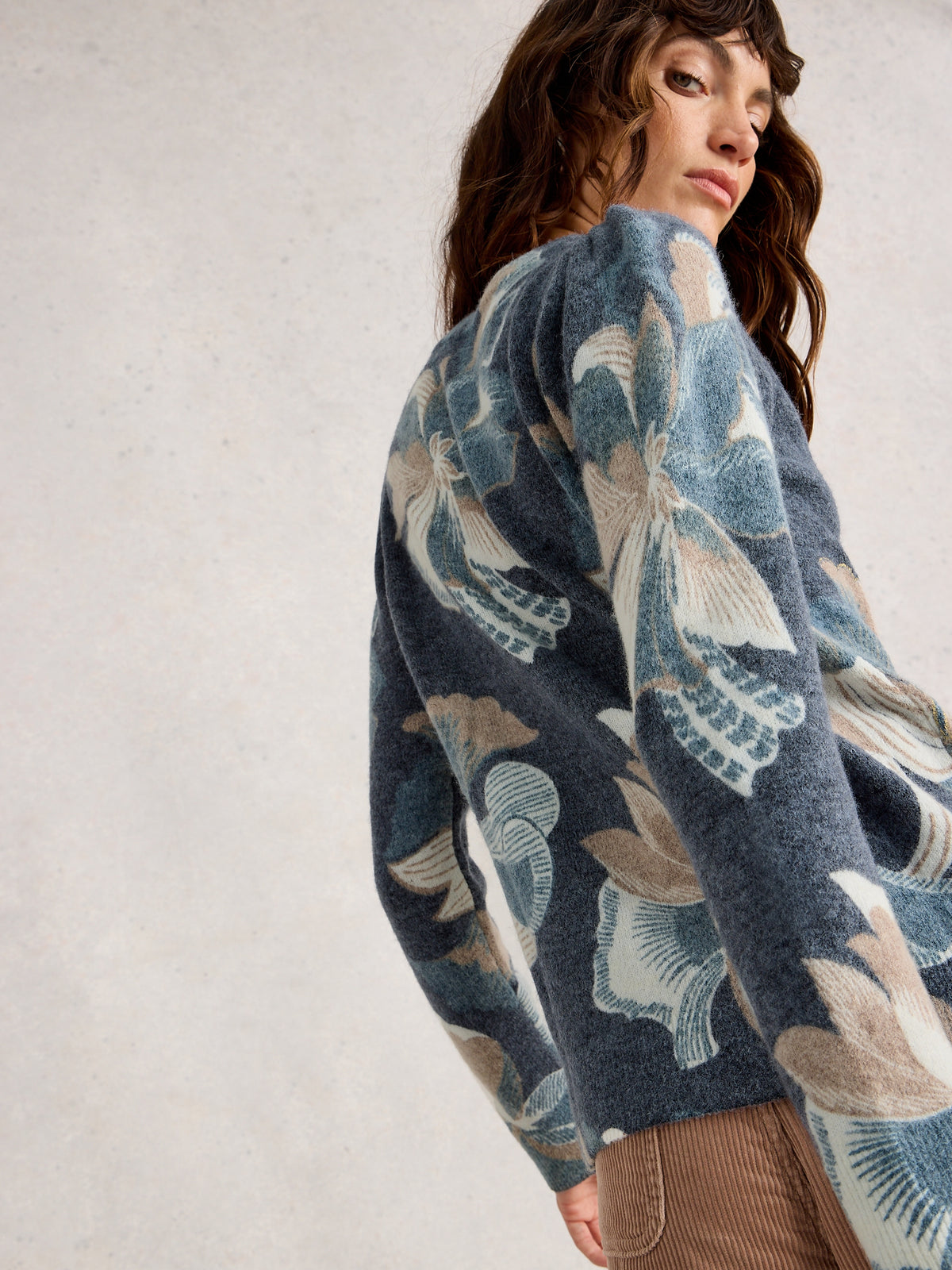 White Stuff 444655 Jodie Printed Foil Jumper