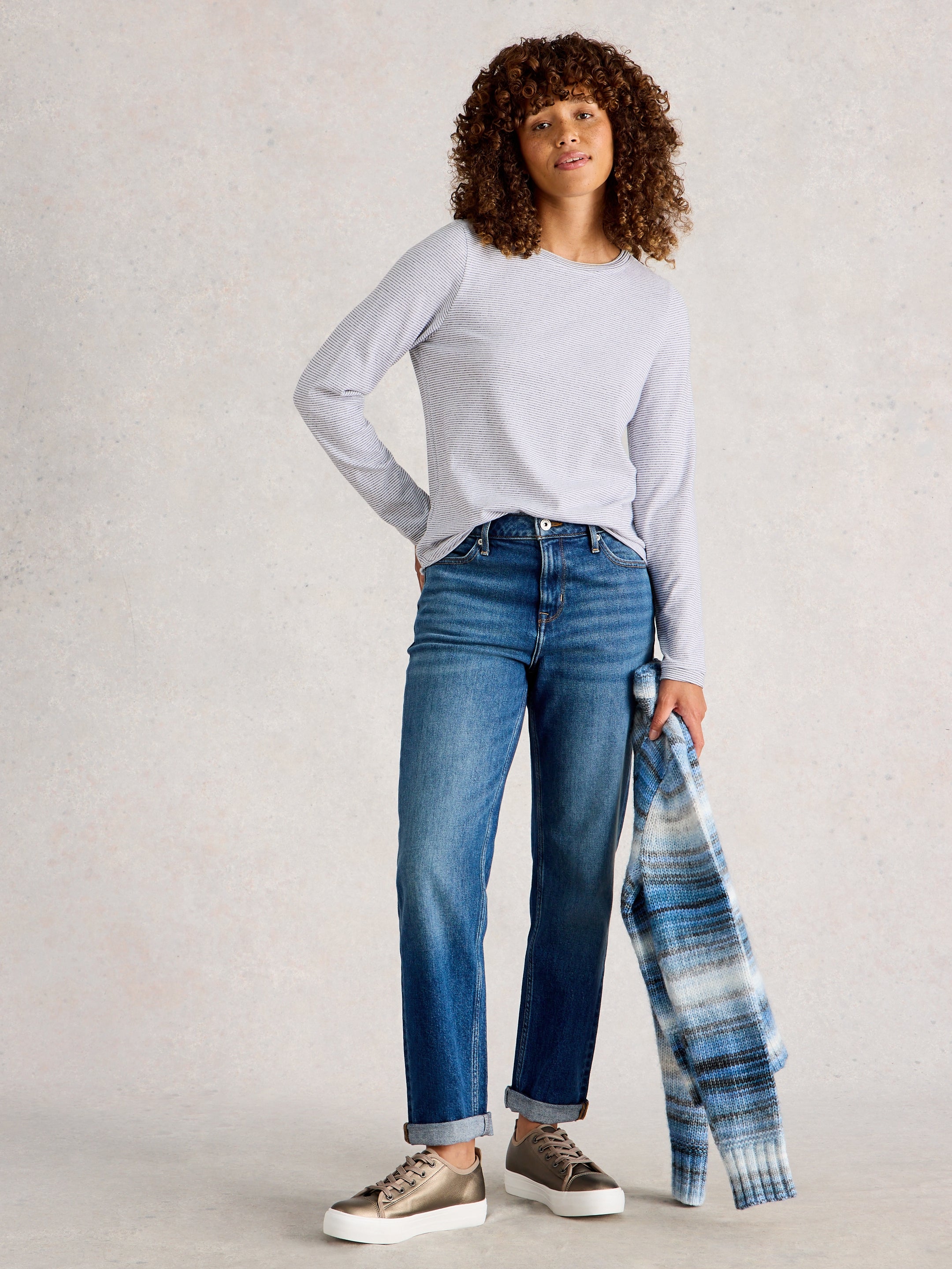 White Stuff 444667 Clara Ls Sparkle Tee