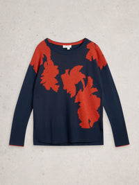 White Stuff 444670 Olive Floral Jumper