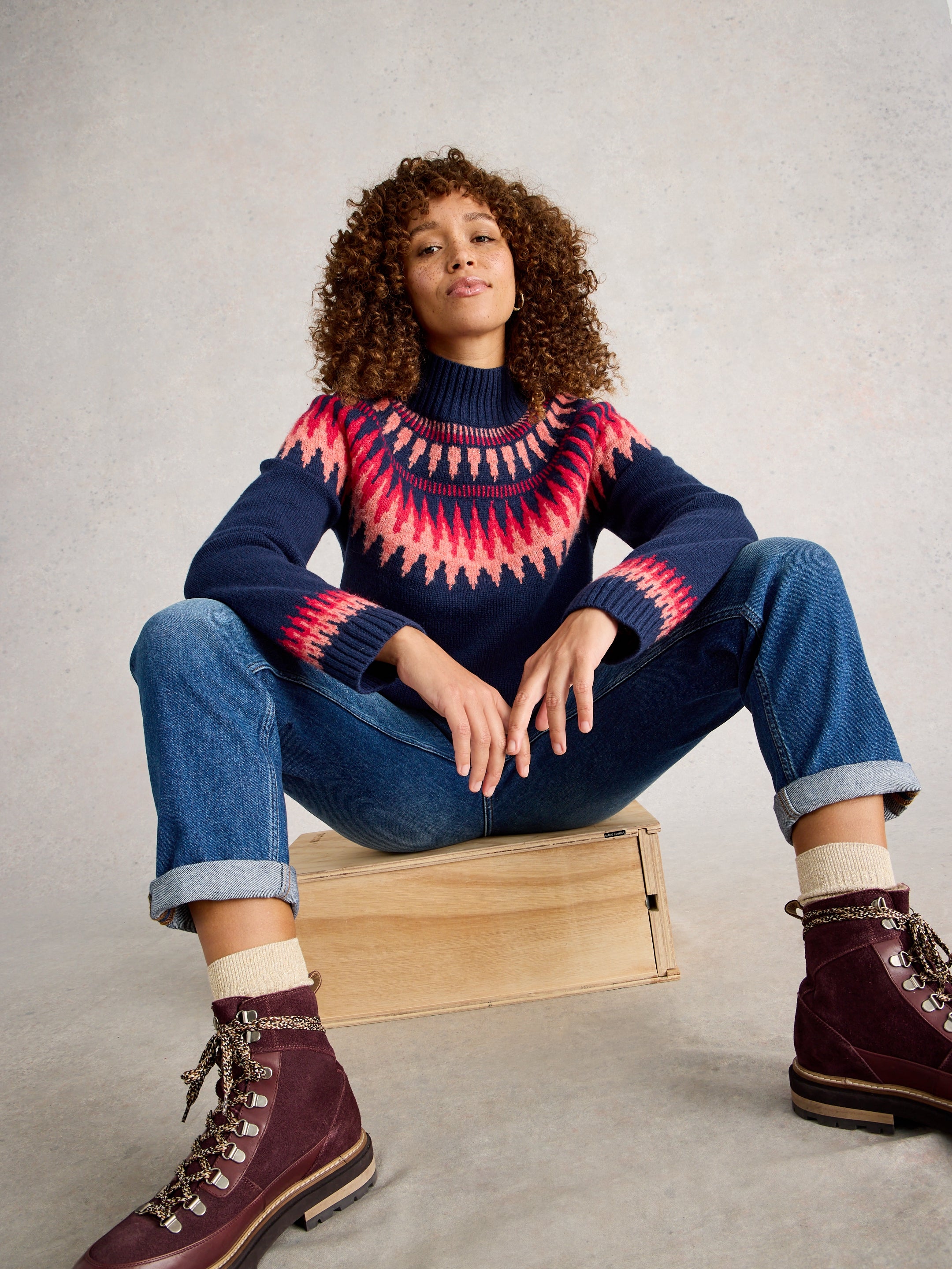 White Stuff 444675 Fiona Fairisle Jumper