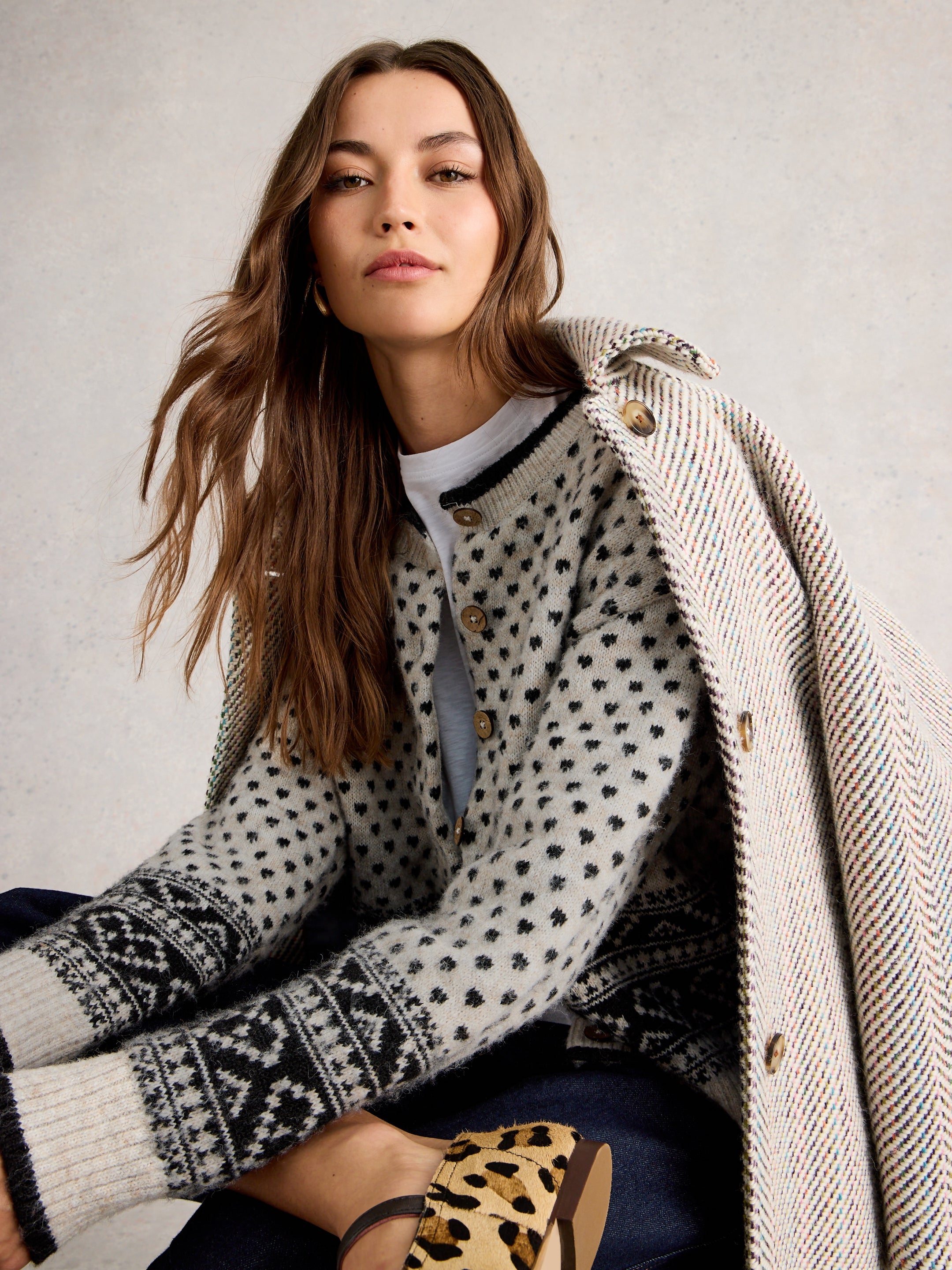 White Stuff 444678 Holly Heart Cardi