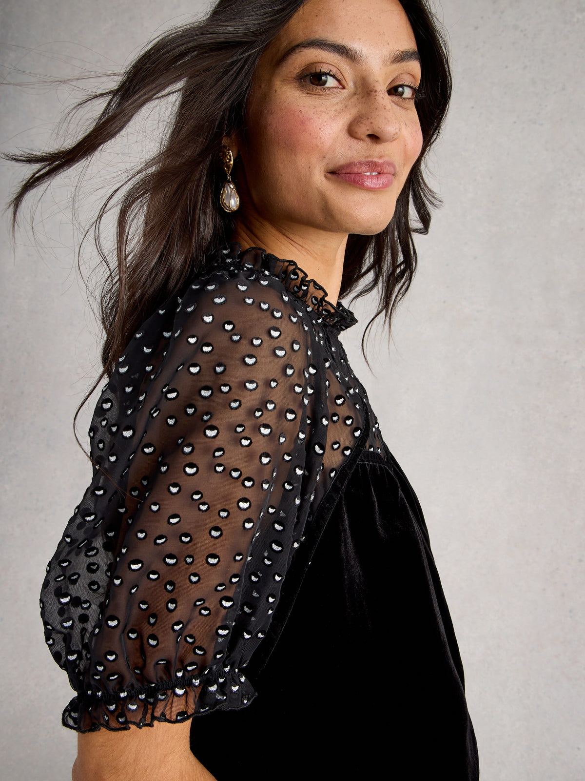 White Stuff 444703 Lexi Velvet Top