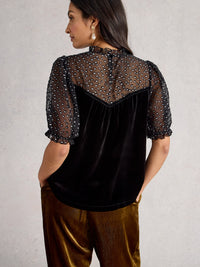 White Stuff 444703 Lexi Velvet Top