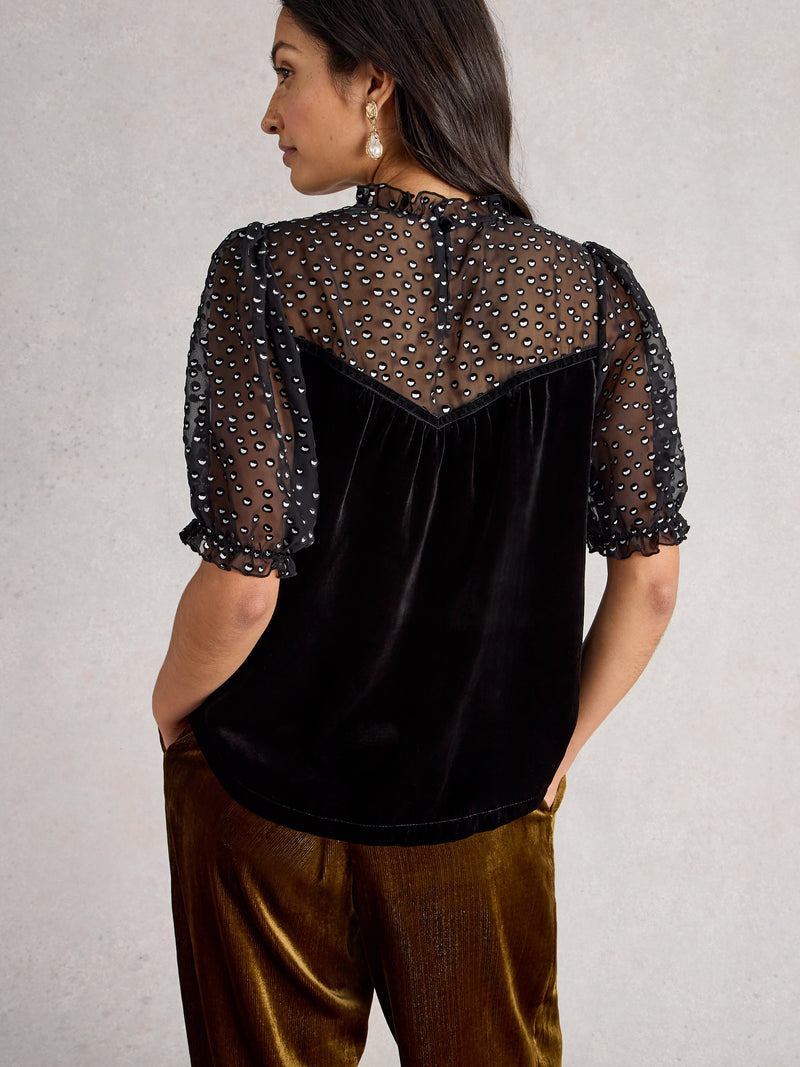 White Stuff 444703 Lexi Velvet Top