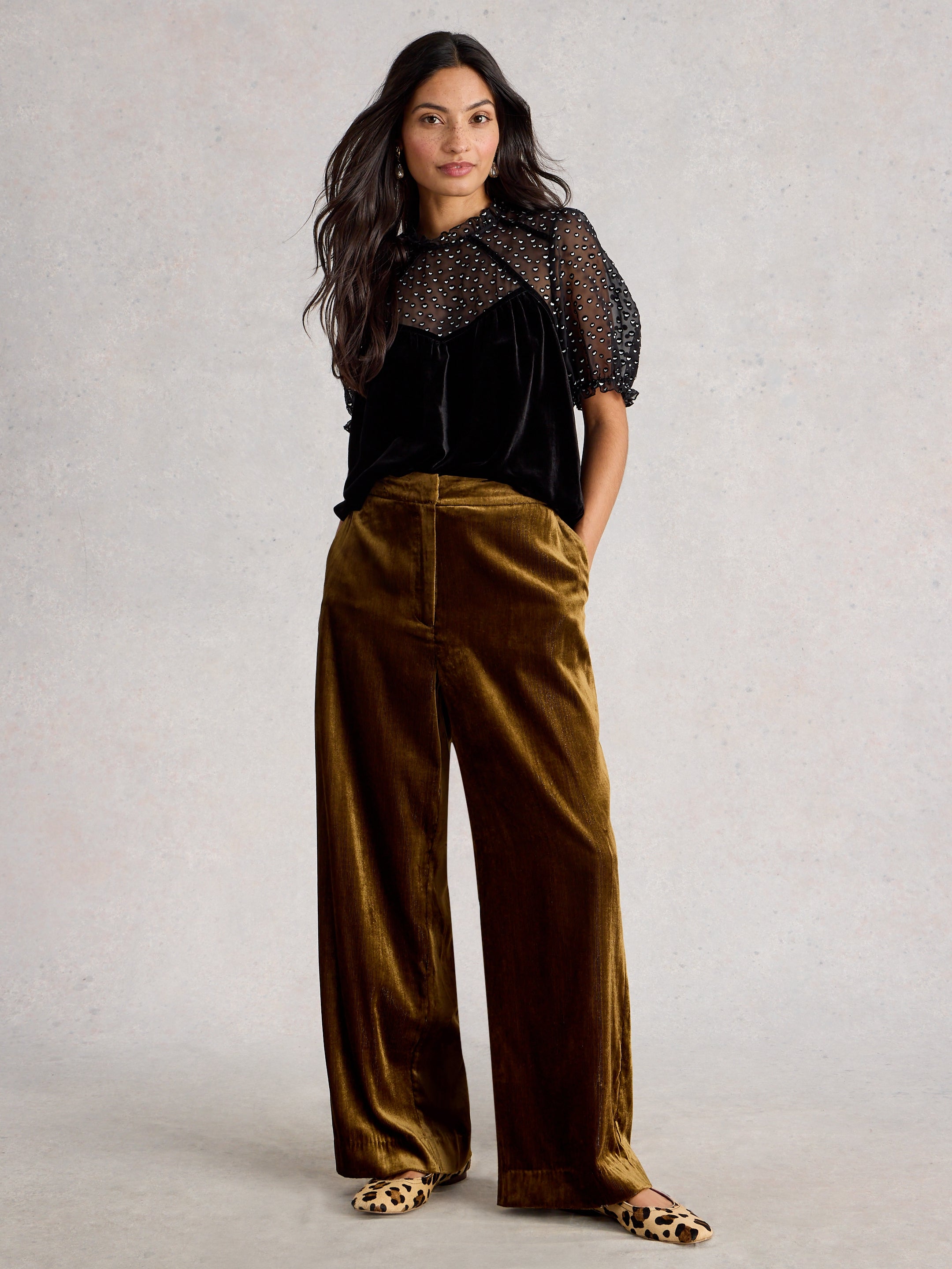 White Stuff 444703 Lexi Velvet Top