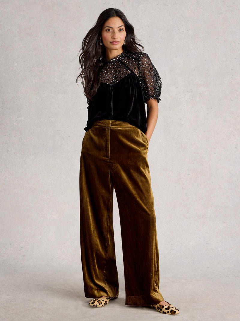 White Stuff 444703 Lexi Velvet Top