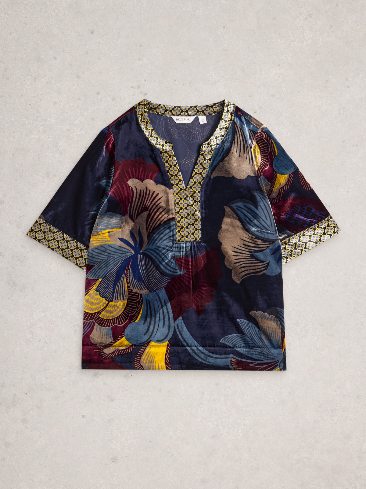 White Stuff 444708 Ash Velvet Top