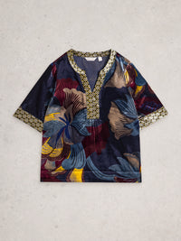 White Stuff 444708 Ash Velvet Top