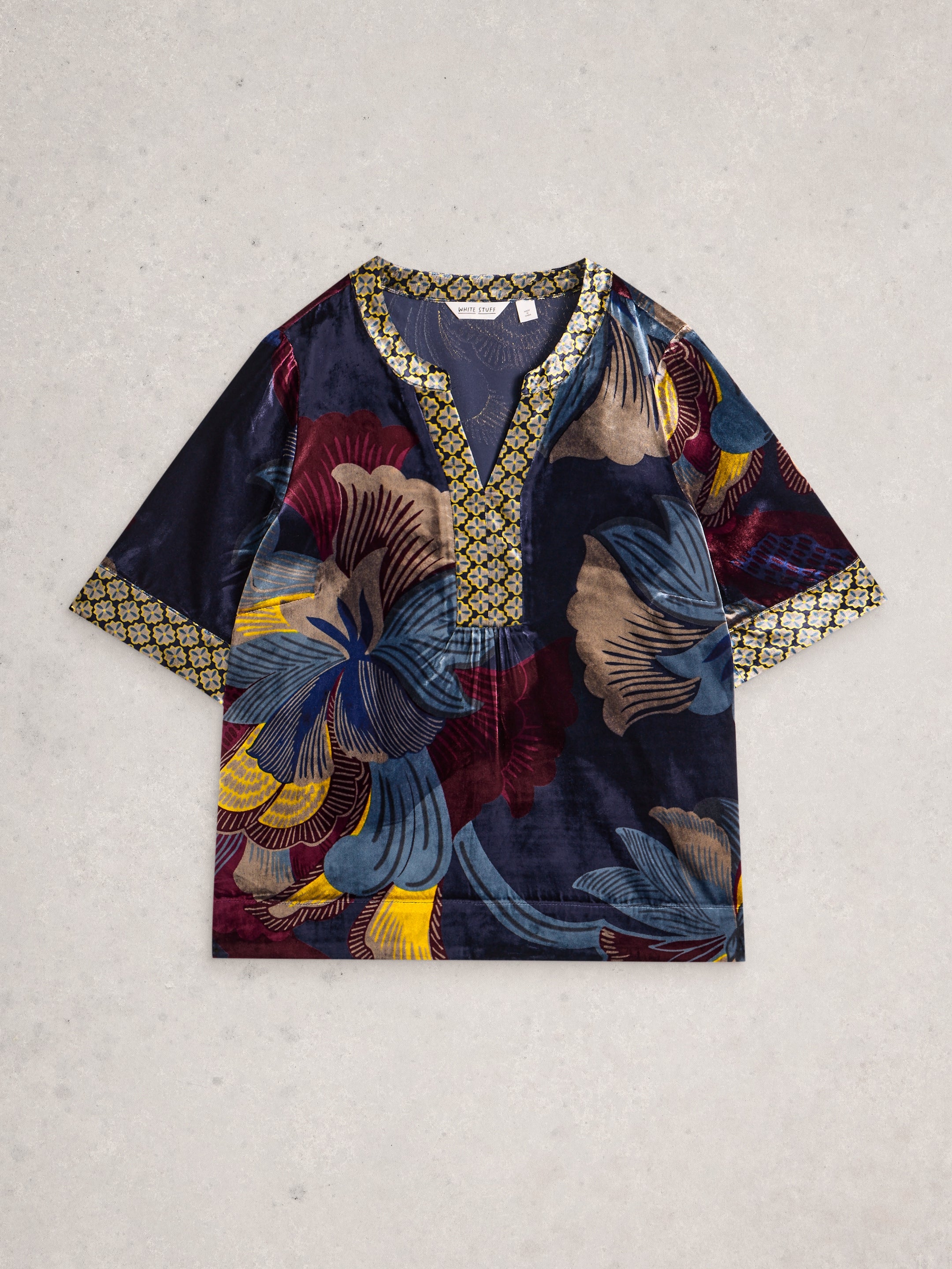 White Stuff 444708 Ash Velvet Top