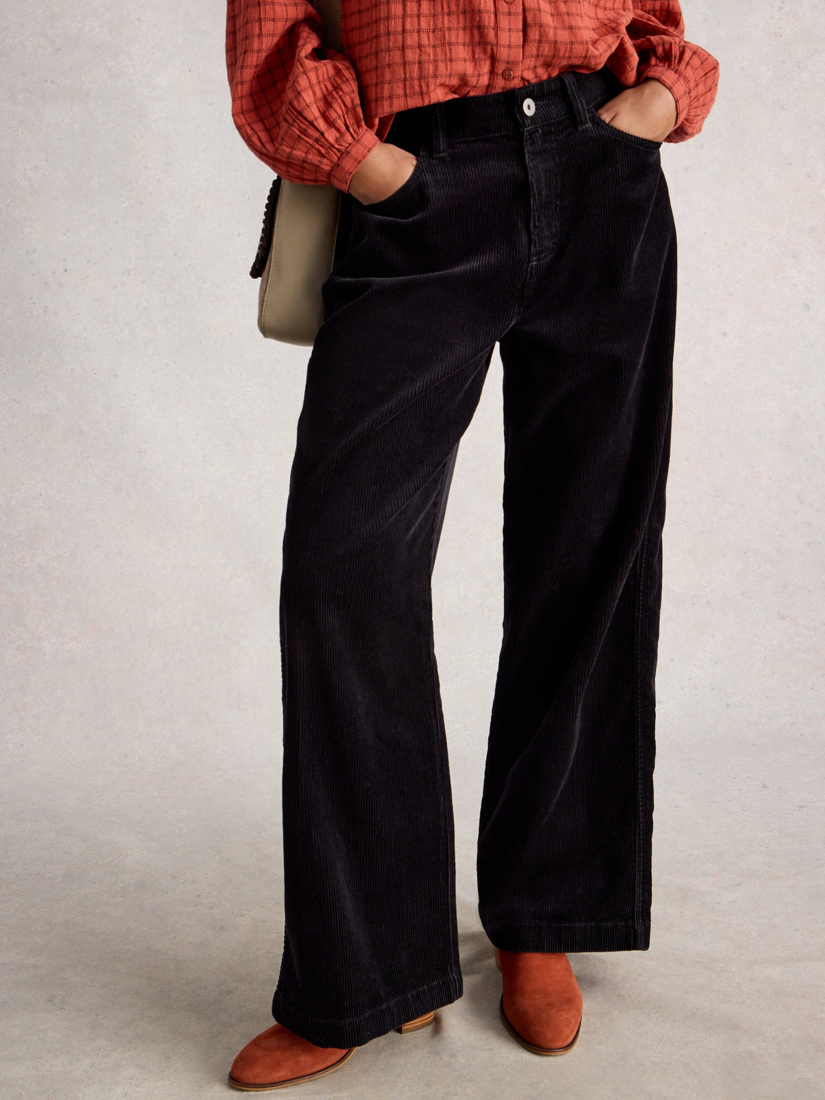 White Stuff 444723 Tia Velvet Wide Leg Crop