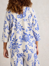 White Stuff 444753 Mia Printed Boxy Sleep Tee