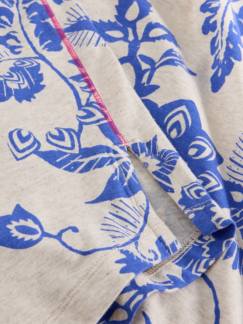 White Stuff 444753 Mia Printed Boxy Sleep Tee