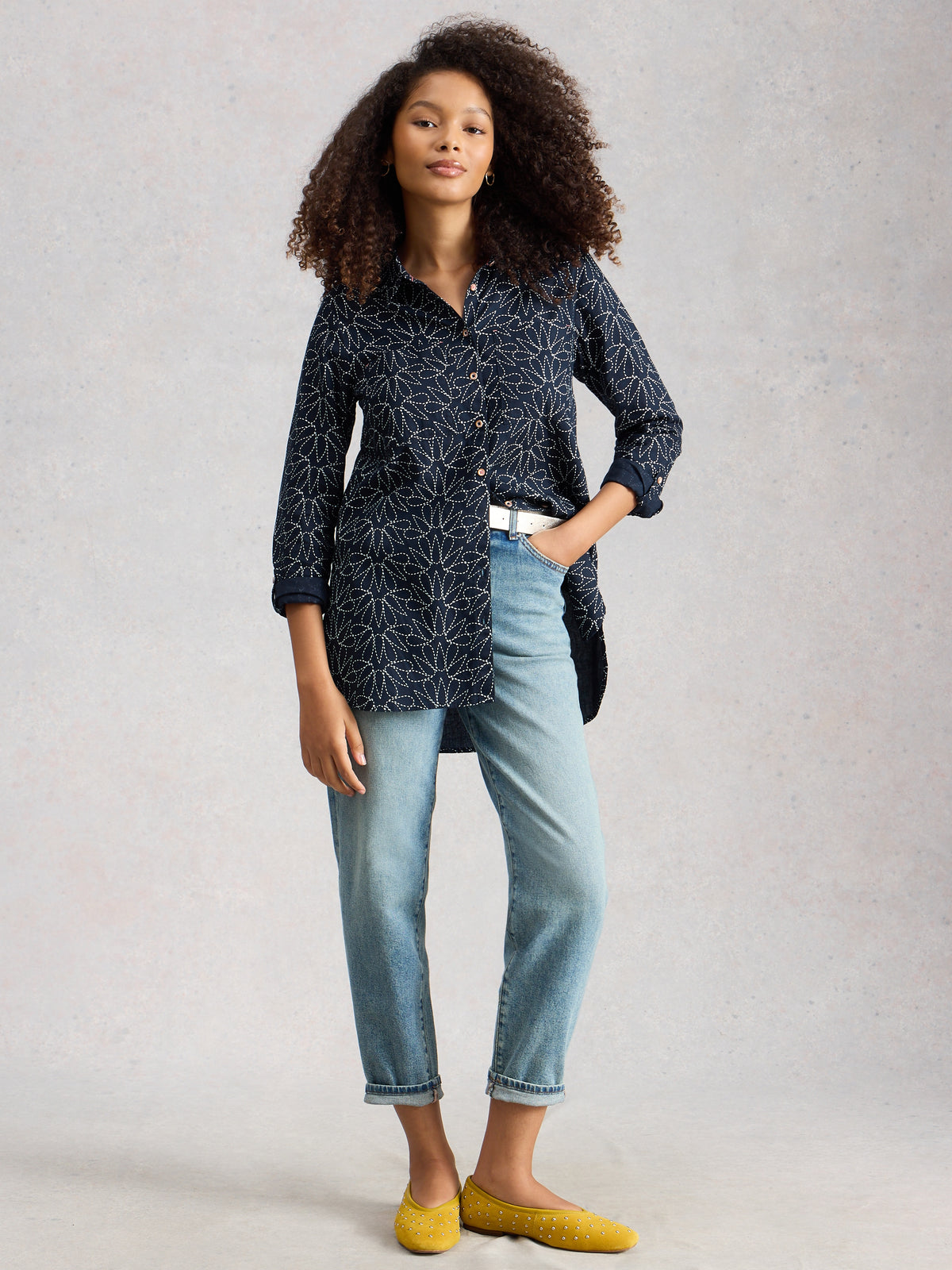 White Stuff 445264 Sophie Longline Shirt