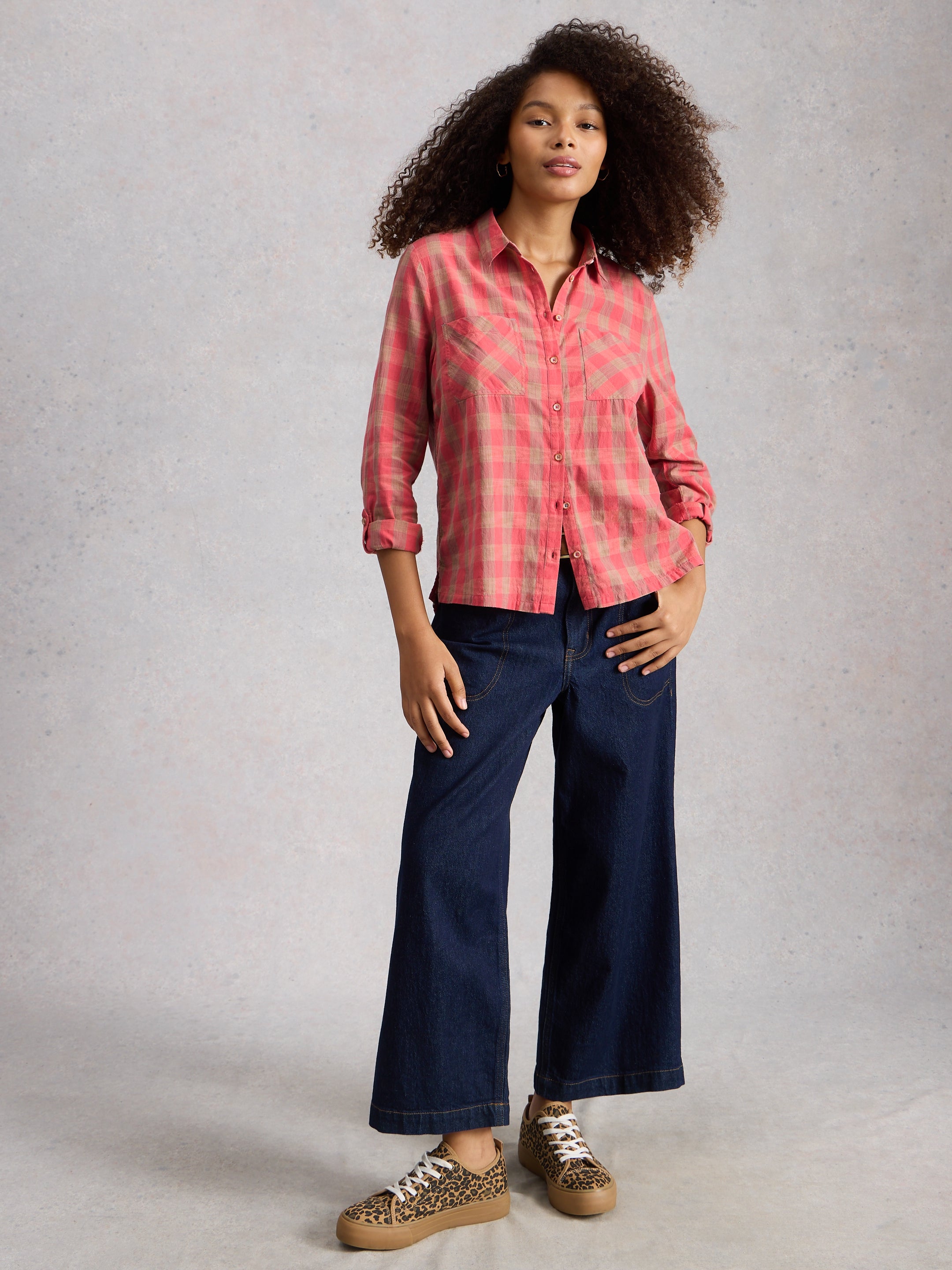 White Stuff 445279 Sophie Organic Check Shirt