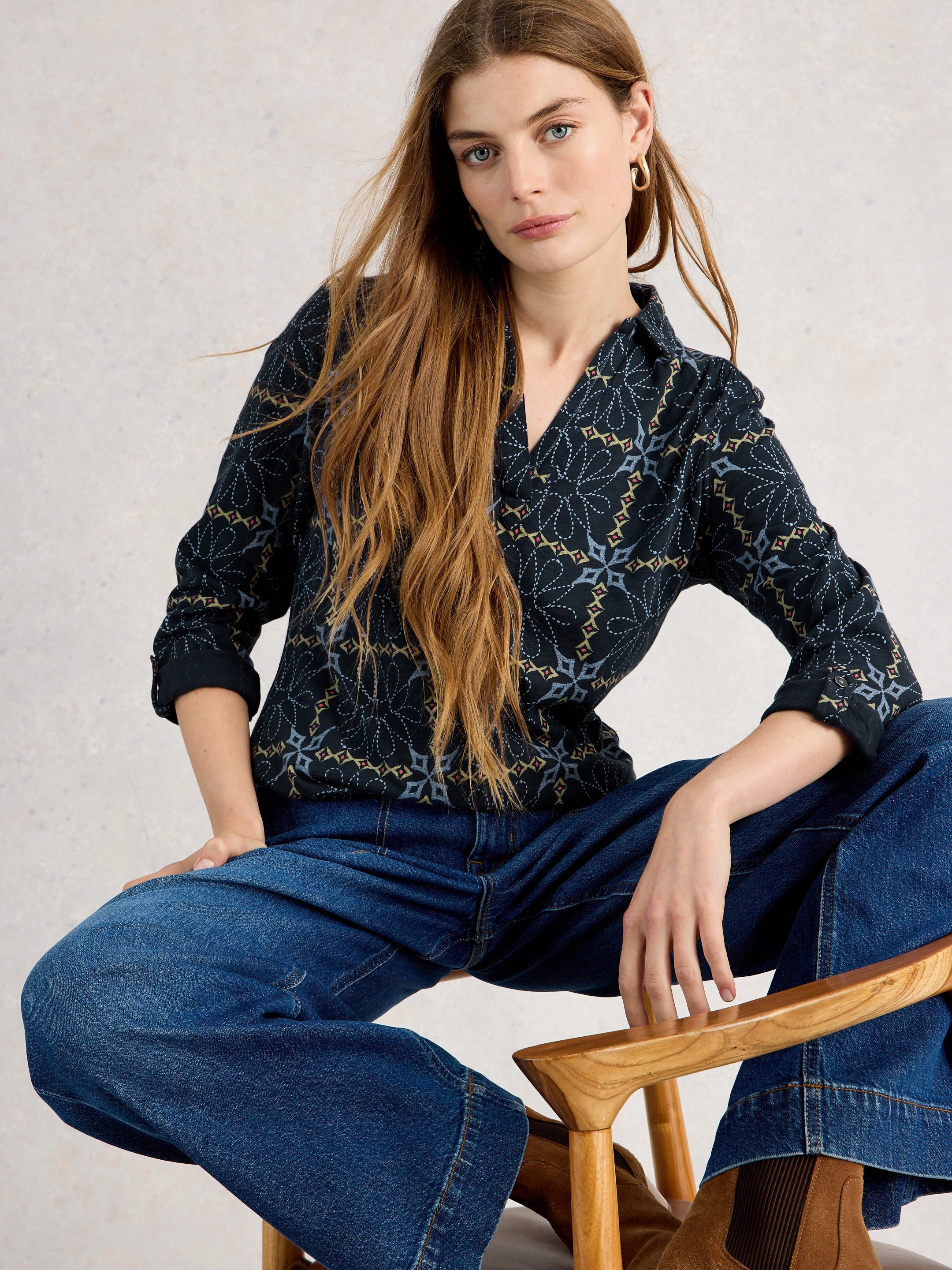 White Stuff 445345 Allie Jersey Shirt