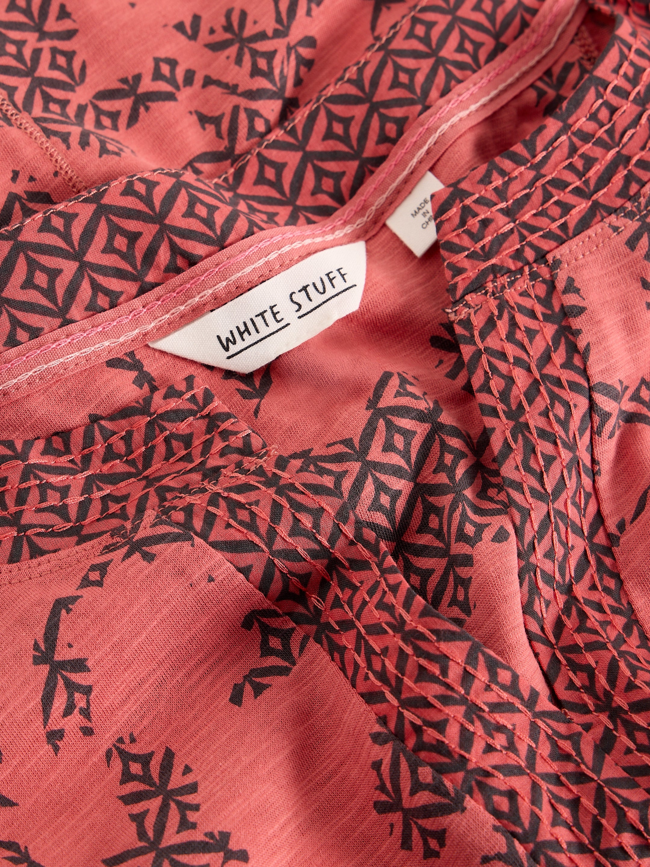 White Stuff 445352 Weaver Notch Neck Tee