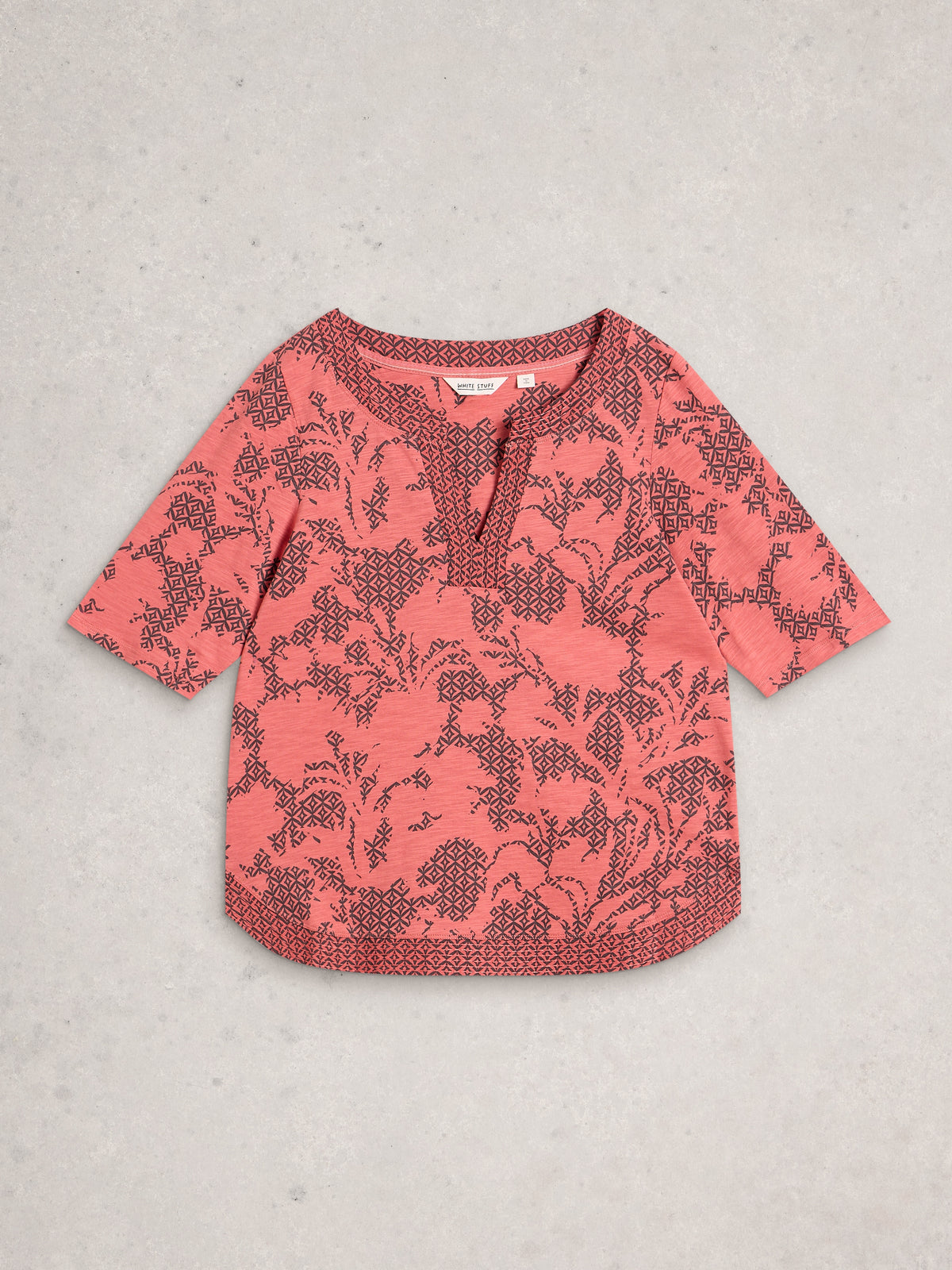 White Stuff 445352 Weaver Notch Neck Tee