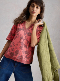 White Stuff 445352 Weaver Notch Neck Tee