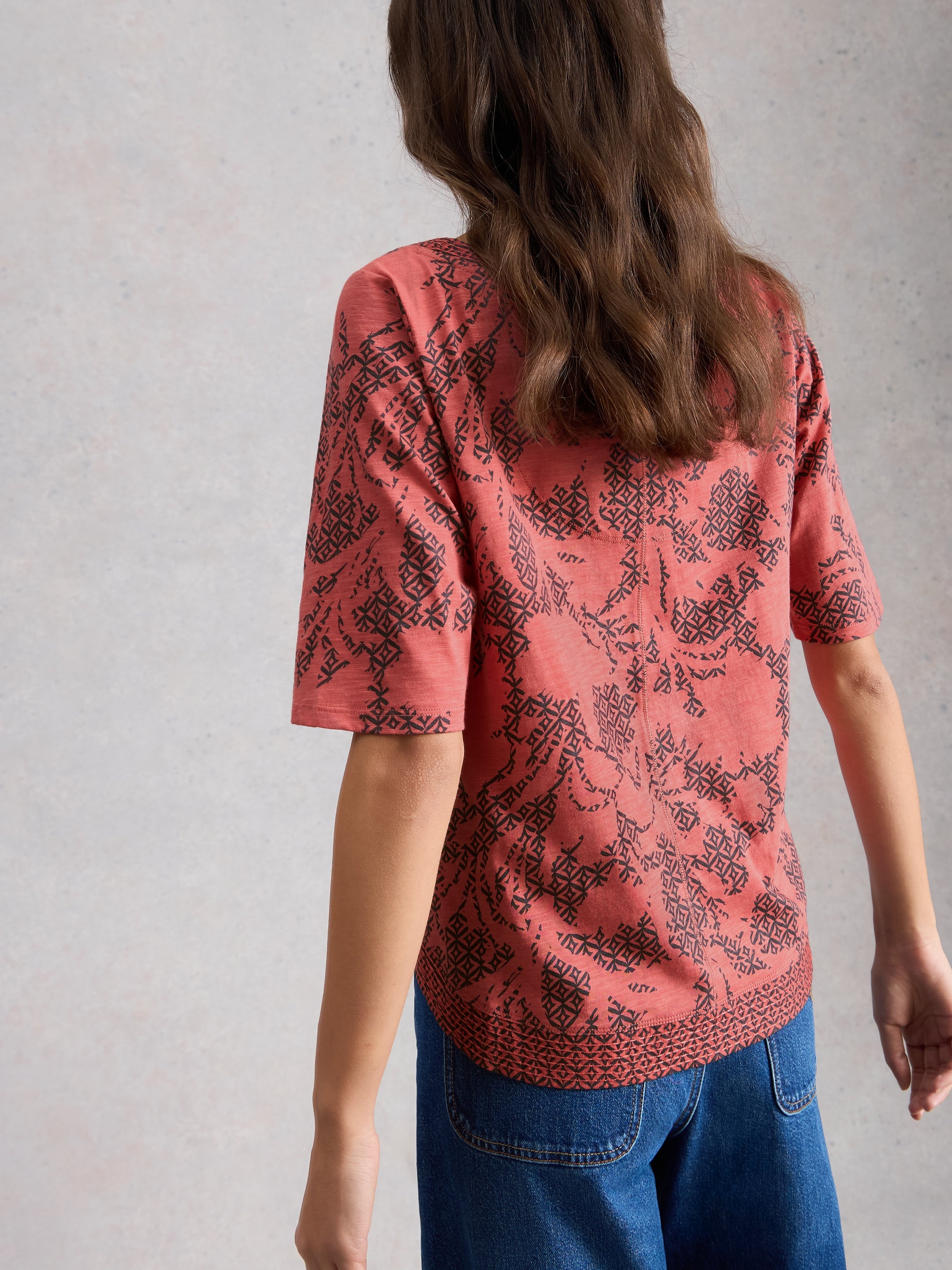 White Stuff 445352 Weaver Notch Neck Tee