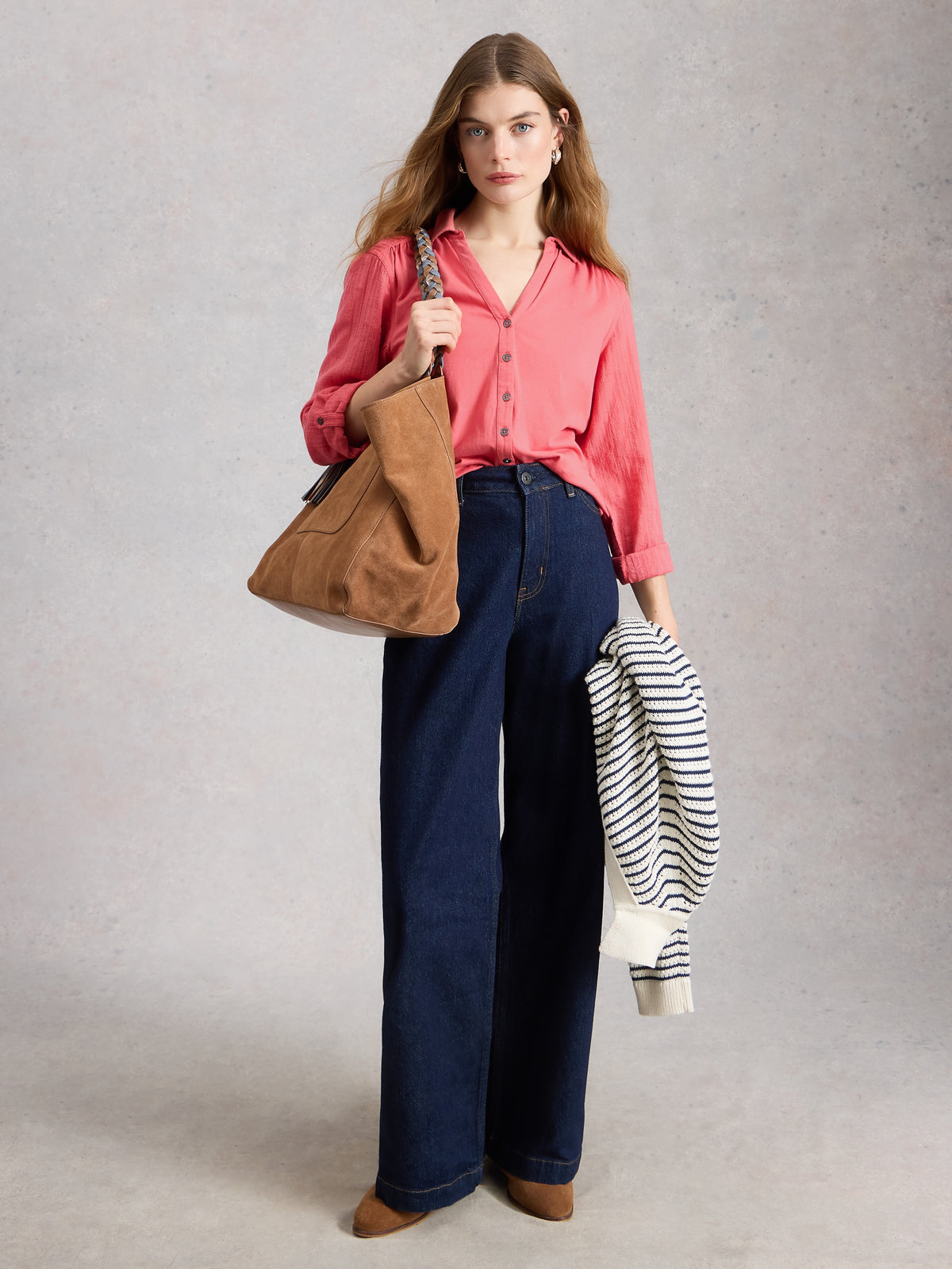 White Stuff 445367 Annie Mix Jersey Shirt