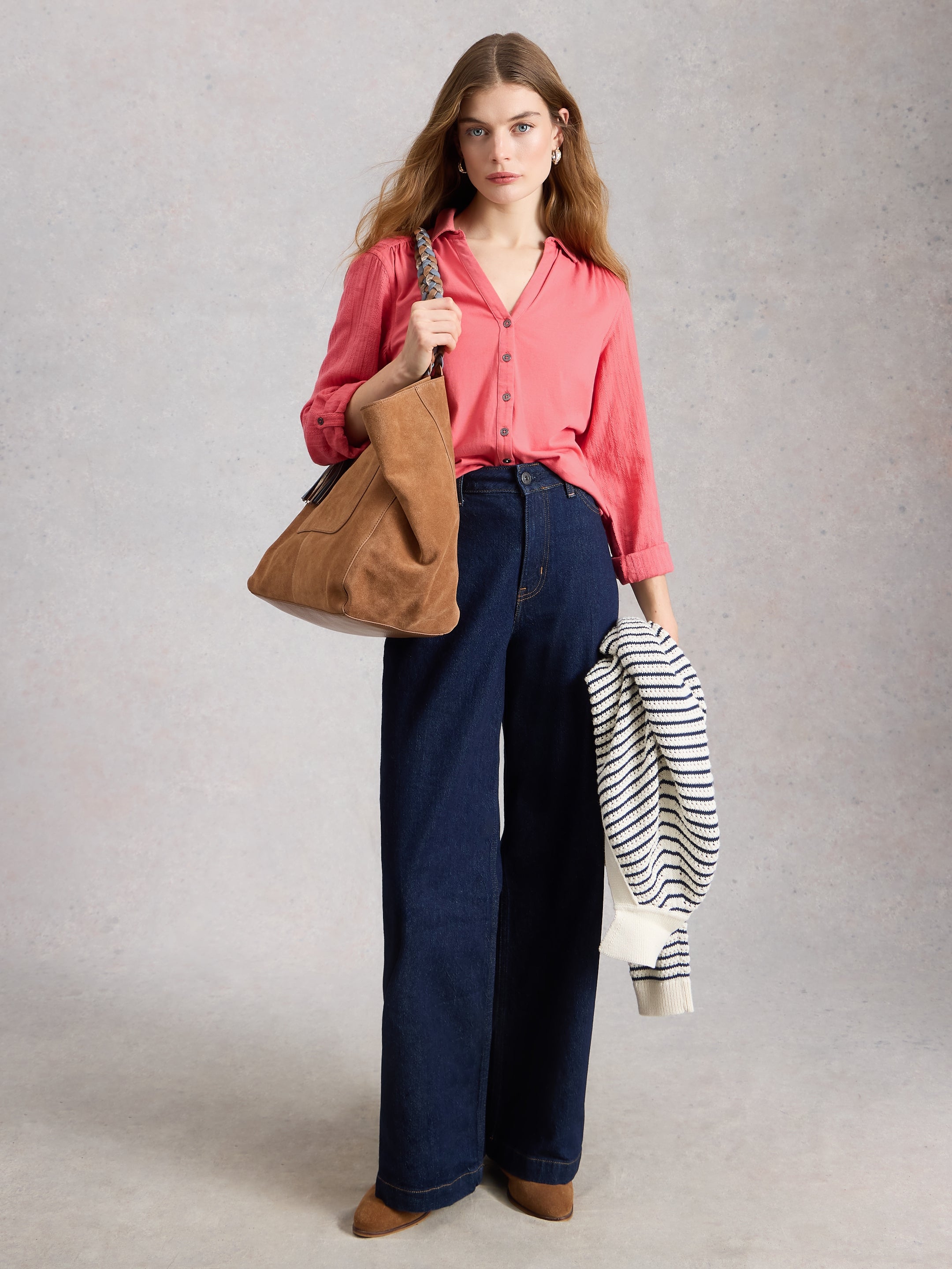 White Stuff 445367 Annie Mix Jersey Shirt