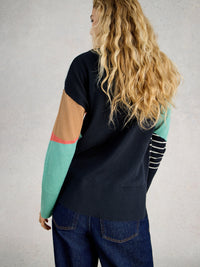 White Stuff 445393 Olive Abstract Sweater