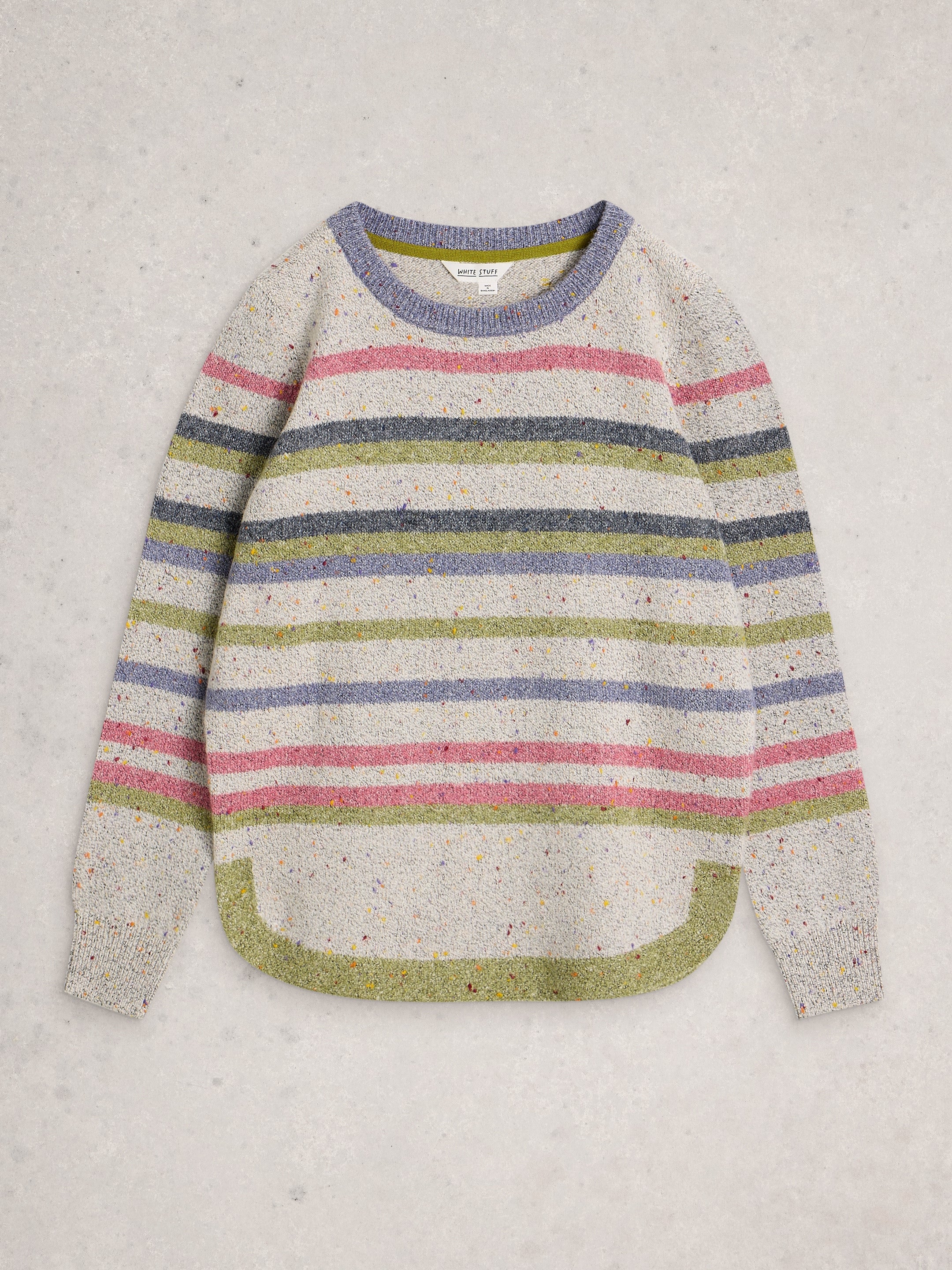 White Stuff 445396 Talia Nep Stripe Jumper