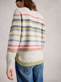 White Stuff 445396 Talia Nep Stripe Jumper