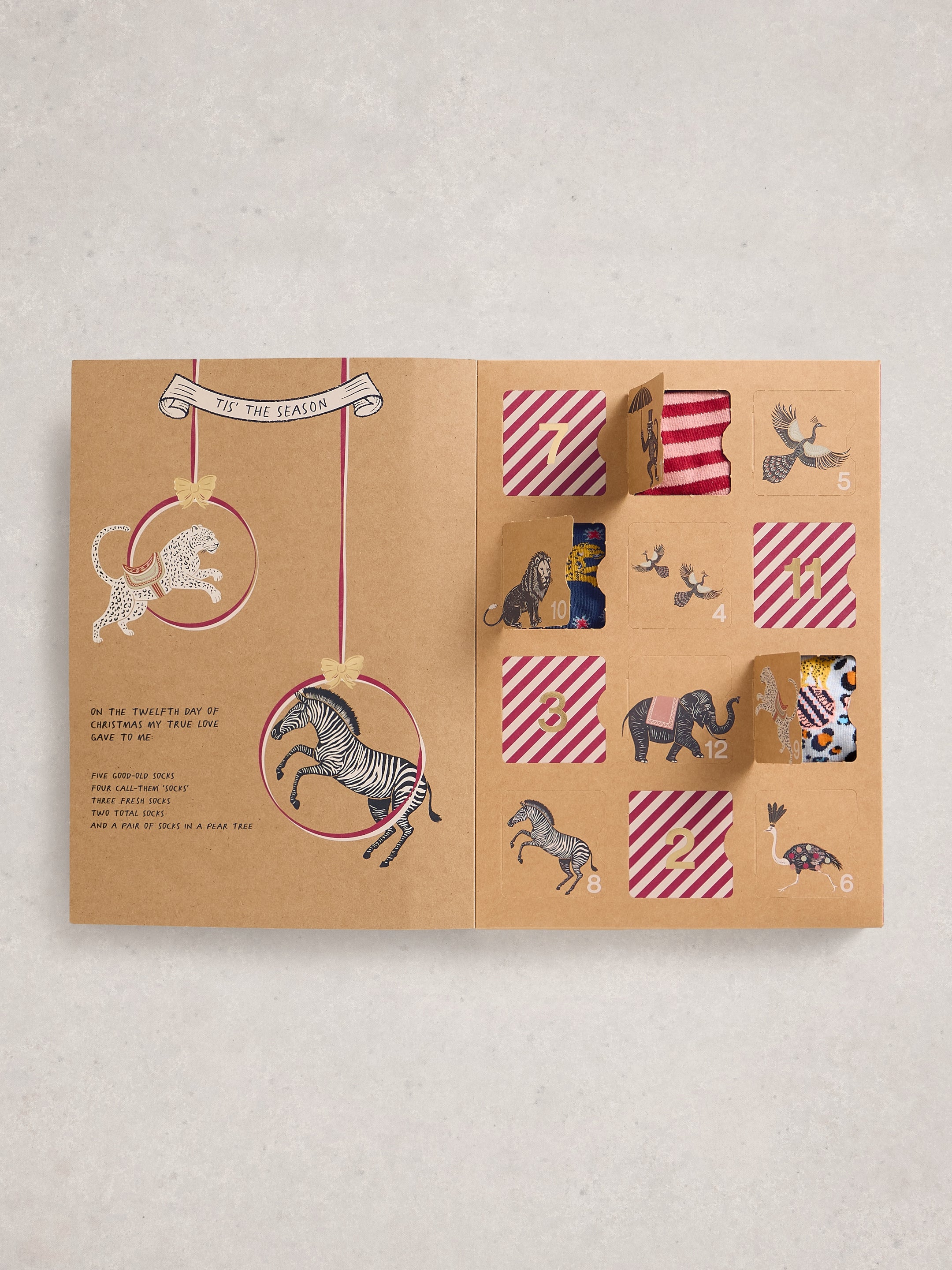 White Stuff 445632 12 Days Womens Sock Advent