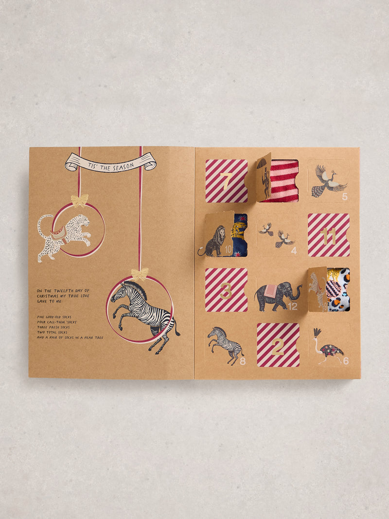 White Stuff 445632 12 Days Womens Sock Advent