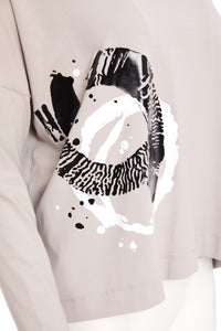 NAYA NAW25309 Placement circle print round neck top