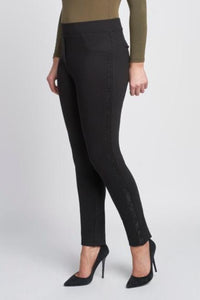 Pinns 566T Ponte Pull-Up Trouser With Crystal Piping