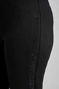 Pinns 566T Ponte Pull-Up Trouser With Crystal Piping