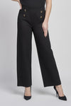 Pinns 610T Wide Leg Ponte Trouser With Button Feature