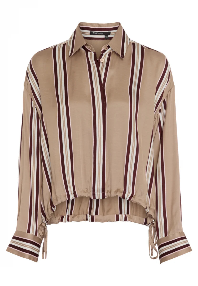 Marc Aurel 6203-1001-93488 Satin Stripe Blouse