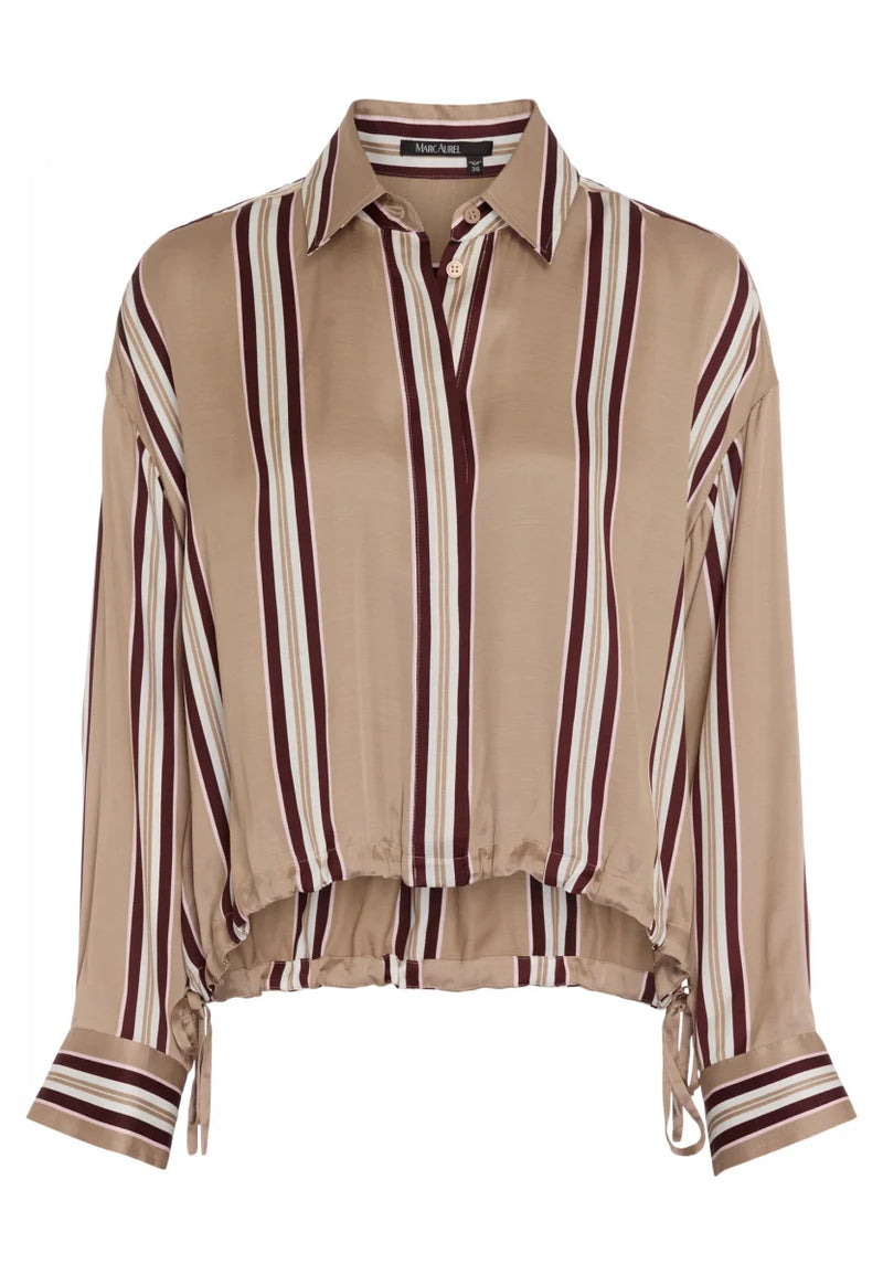 Marc Aurel 6203-1001-93488 Satin Stripe Blouse