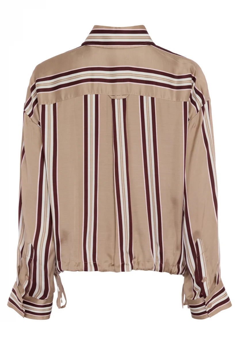 Marc Aurel 6203-1001-93488 Satin Stripe Blouse