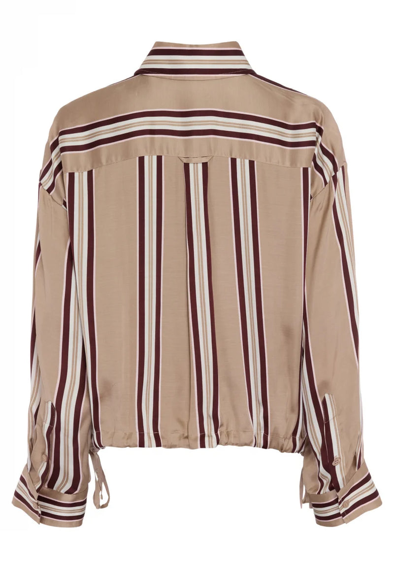 Marc Aurel 6203-1001-93488 Satin Stripe Blouse