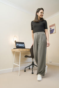 Pinns 697T Wide Leg Wool Touch Trouser