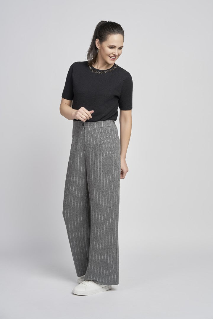 Pinns 697T Wide Leg Wool Touch Trouser