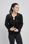 Pinns 699JK Sequin Jacket With Velvet Trim Detail
