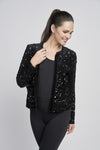 Pinns 699JK Sequin Jacket With Velvet Trim Detail