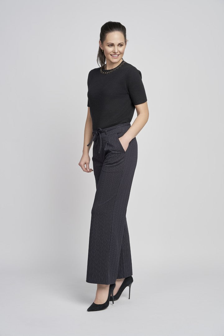 Pinns 703T High Waisted Wide Leg Pull Up Trouser