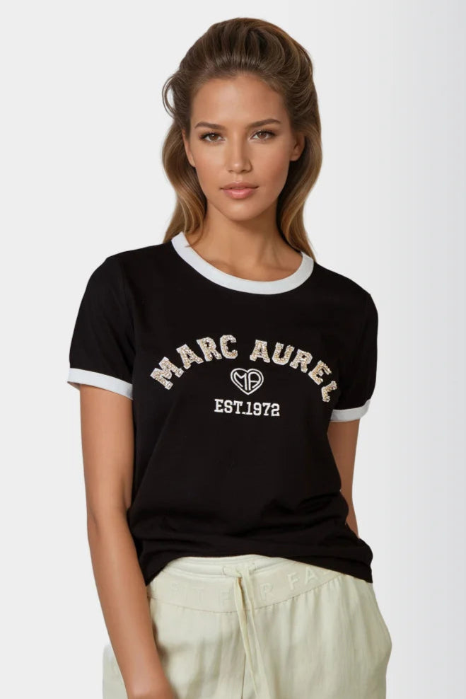 Marc Aurel 7711-7000-73878 Logo T Shirt