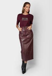 Marc Aurel 2330-2020-92699 Pleather Skirt