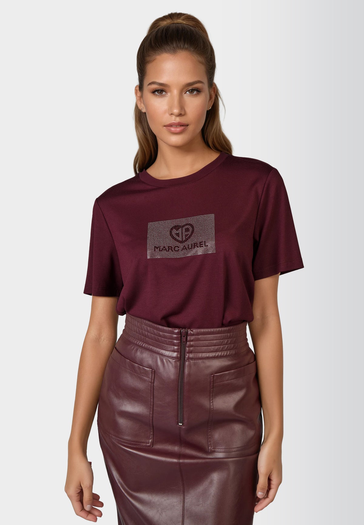 Marc Aurel 2330-2020-92699 Pleather Skirt