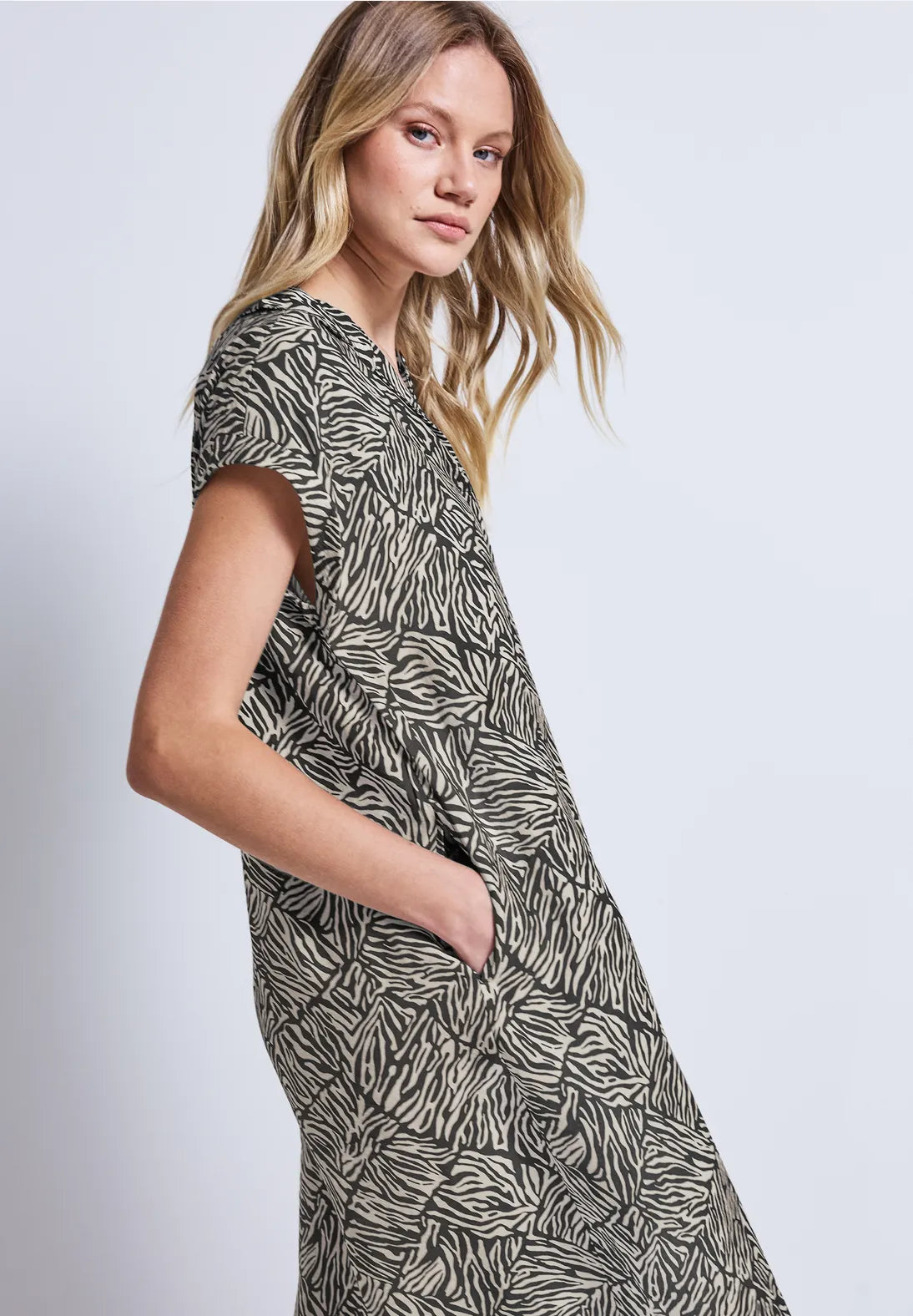 Street One 144558 Viscose Shirt Dress_AOP