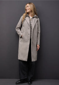Street One 202124 Long Revers Coat w. Removable
